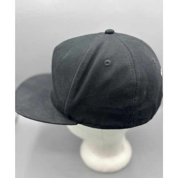 Vans Black Snapback Hat Embroidered Flame Rose One Size - Picture 2 of 6